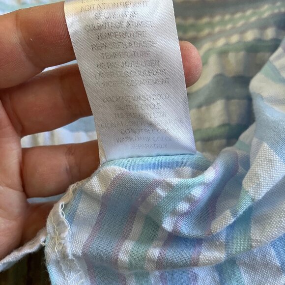 Breakfast in Bed Lightweight Robe Short Sleeve Dressing Gown Snap Front Blue - Picture 6 of 6